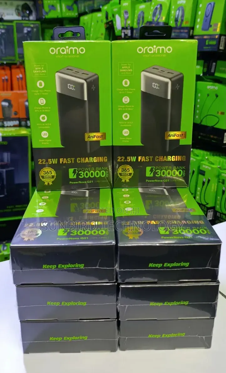 Oraimo 30000mah 22.5w Fast Charging Powerbank Opb-7300q.