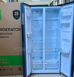 Syinix 460L Side-by-Side Refrigerator – 3-Star Water Dispenser