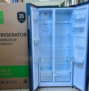 Syinix 460L Side-by-Side Refrigerator – 3-Star Water Dispenser