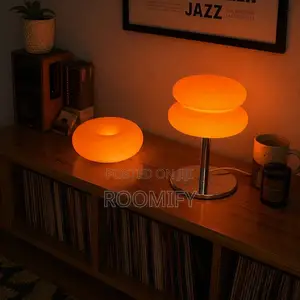 Lotus and Donut Lamp Pair - Home Decor, Lamp Shades