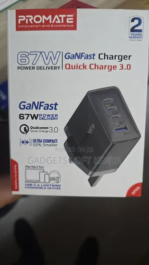 Promate 67W PD GANPORT4-67PD Power Delivery Charger