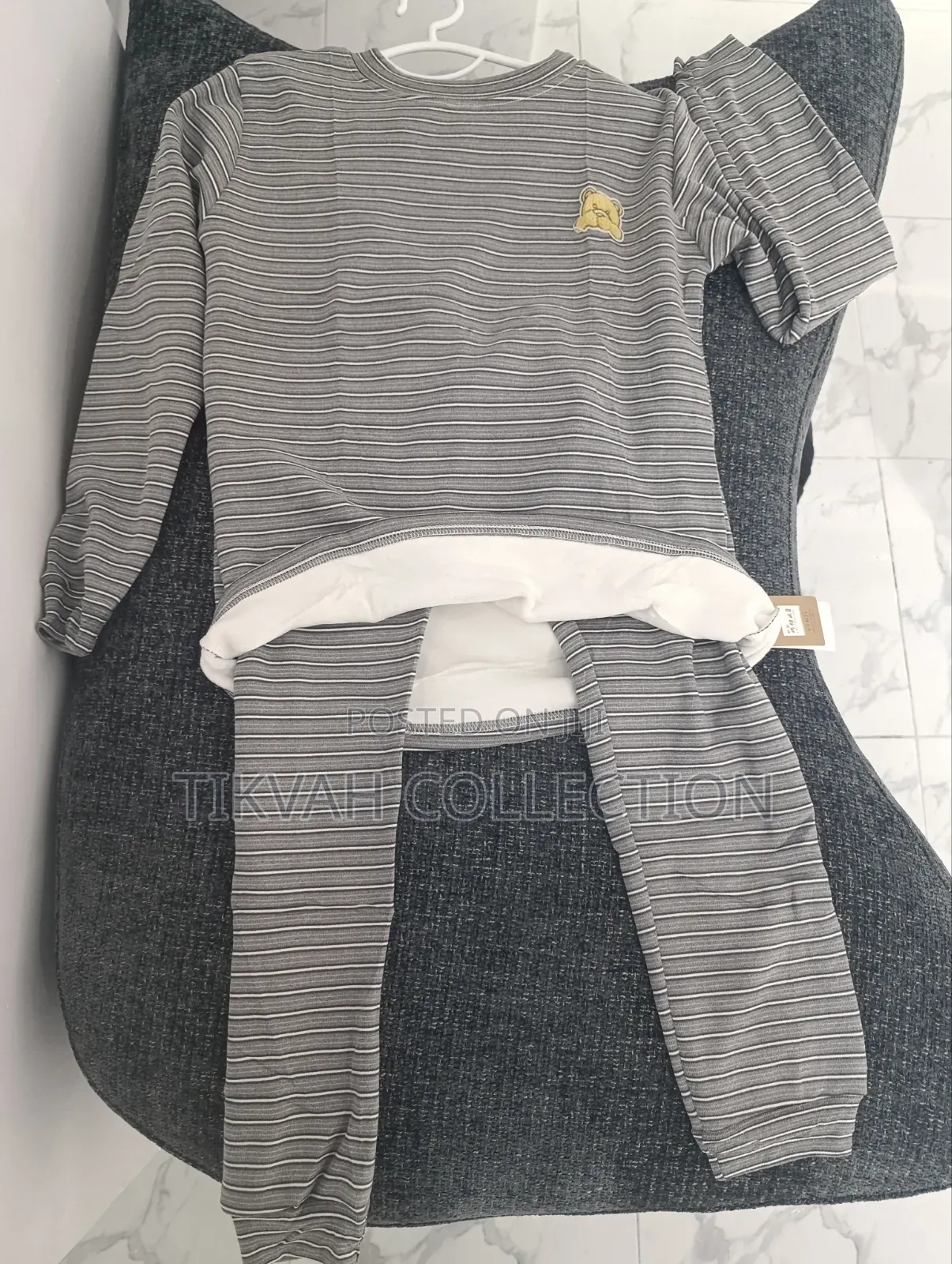 Fleece Lined PJS Stripped