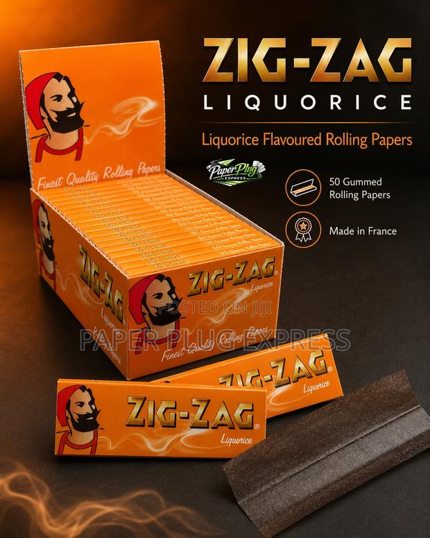 Zig-Zag Liquorice Dark Brown Chocolate Rolling Papers Regular Size - main view
