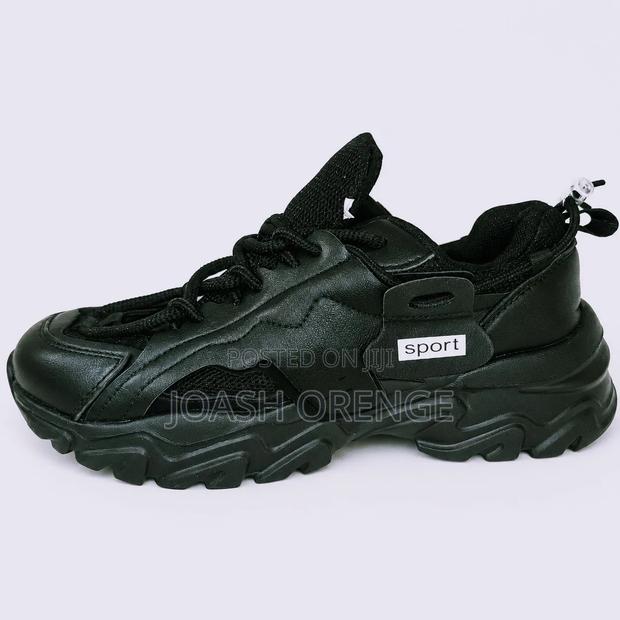 Black Platform Chunky Sneakers