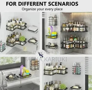 Metallic Bathroom Corner Shelf 5pcs