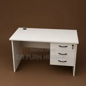 White Study Desk Chair W/ Lock
