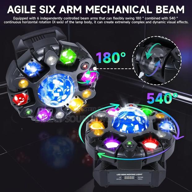 Magic Beam 6-Arm LED Moving Head Stage Light for DJ Events - thumbnail 2