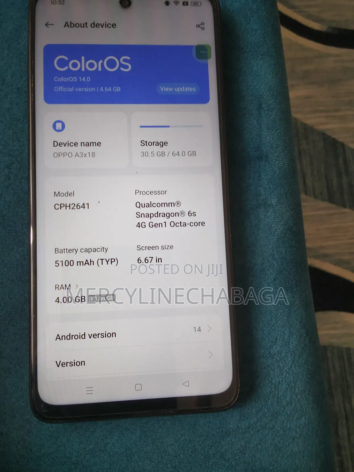 Oppo A3X 4G 128 GB Black