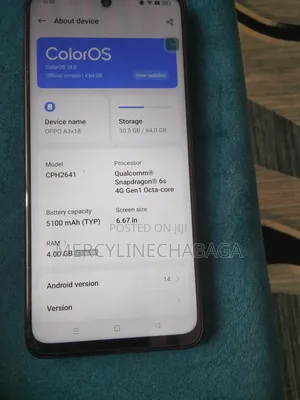 Oppo A3X 4G 128 GB Black