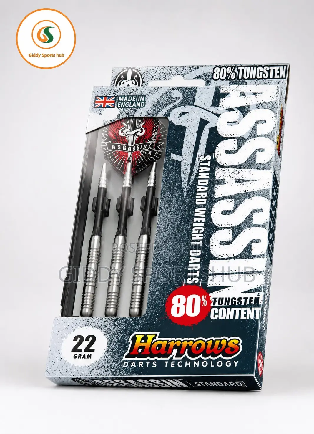 Harrows Assassin 80% Tungsten Steel Tip Darts22g Professional Dart Set