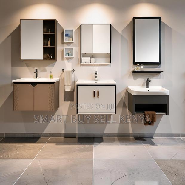 Space Saving Wall Mounted Bathroom Vanity Cabinet With Mirror