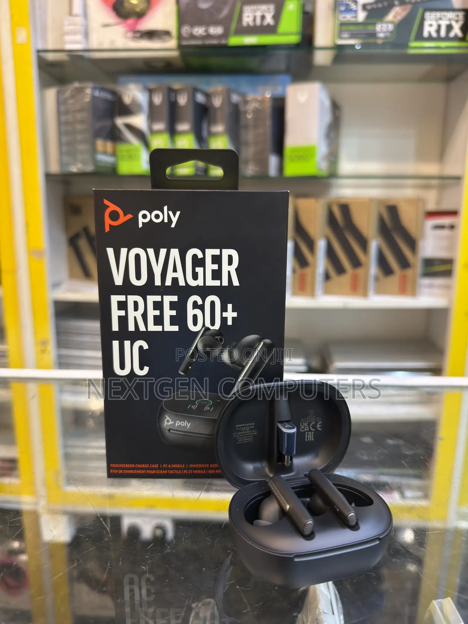 Poly Voyager Free 60+ UC Wireless Earbuds With Touchscreen Charge Case
