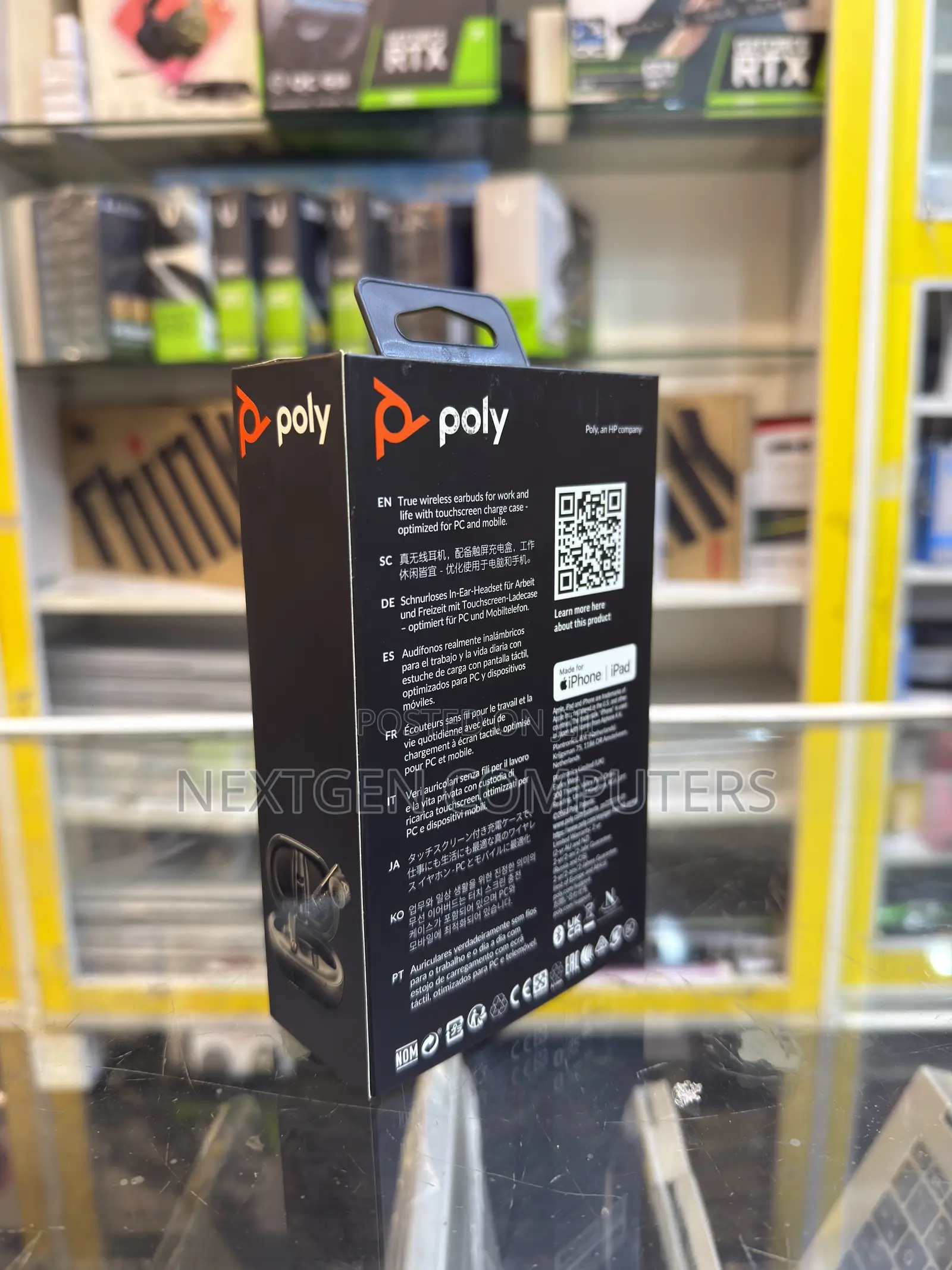 Poly Voyager Free 60+ UC Wireless Earbuds With Touchscreen Charge Case