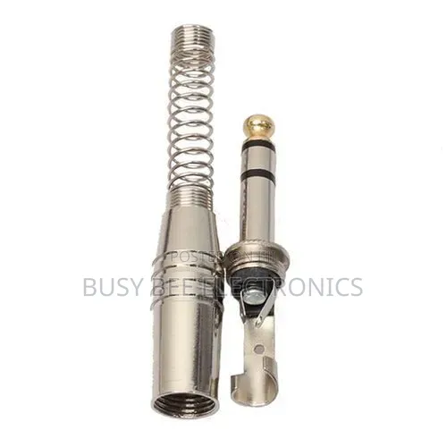 6.35mm Metal Audio Plug Stereo Microphone Cord Plug
