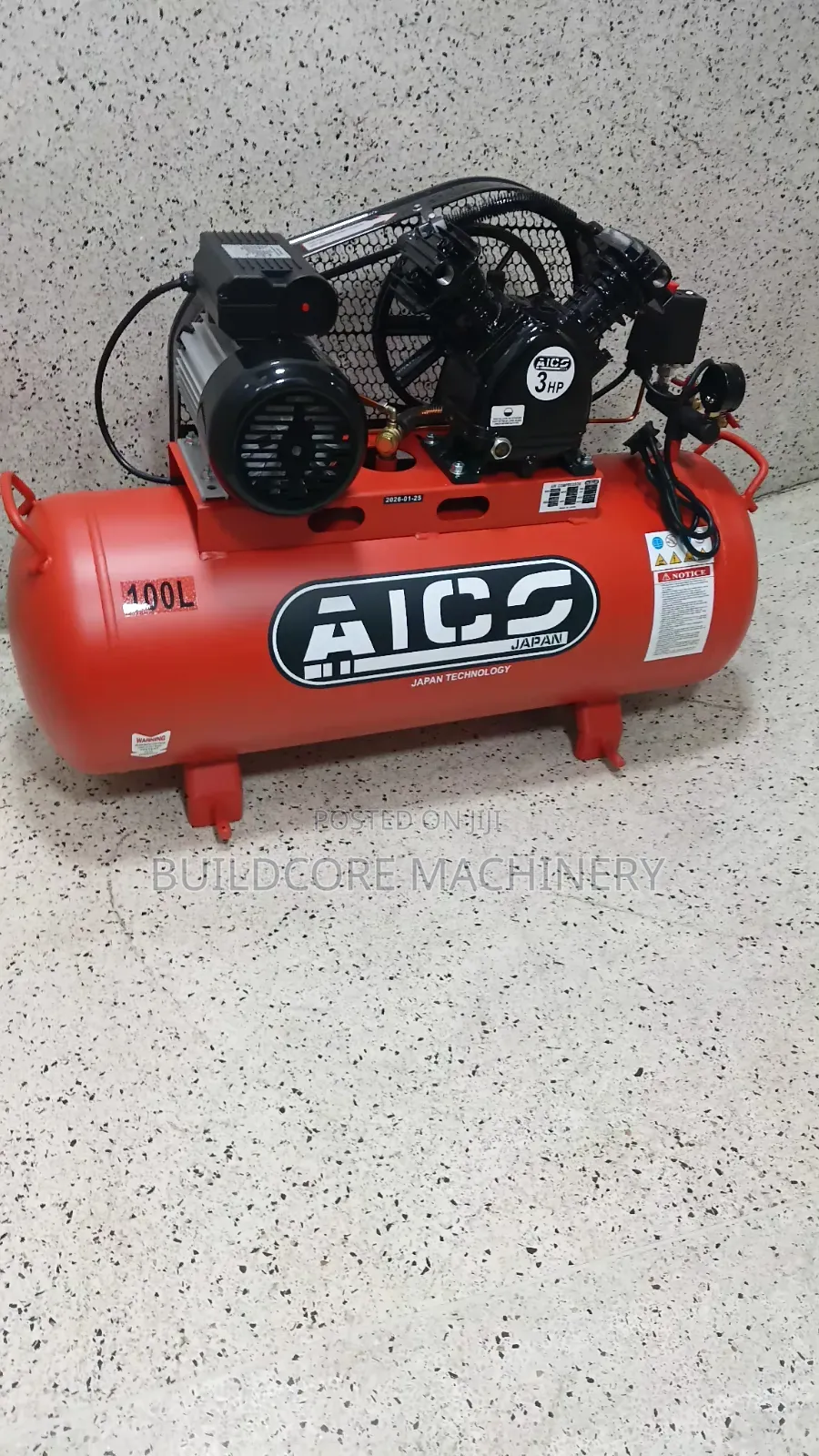 Aico 100litres Sinle Phase Electric Air Compressor