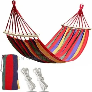 Striped Outdoor Heavy Load Bearing Hammock