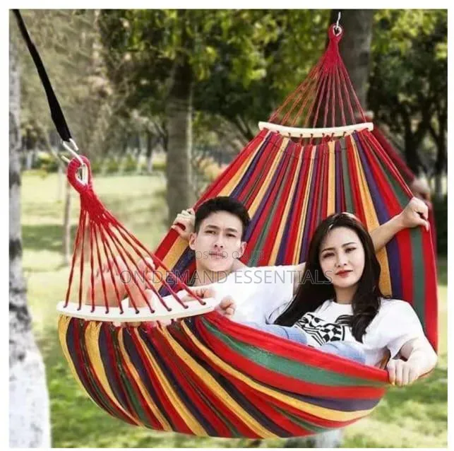 Striped Outdoor Heavy Load Bearing Hammock