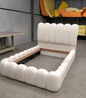 5x6 Cream Bubble Bed: Free Delivery