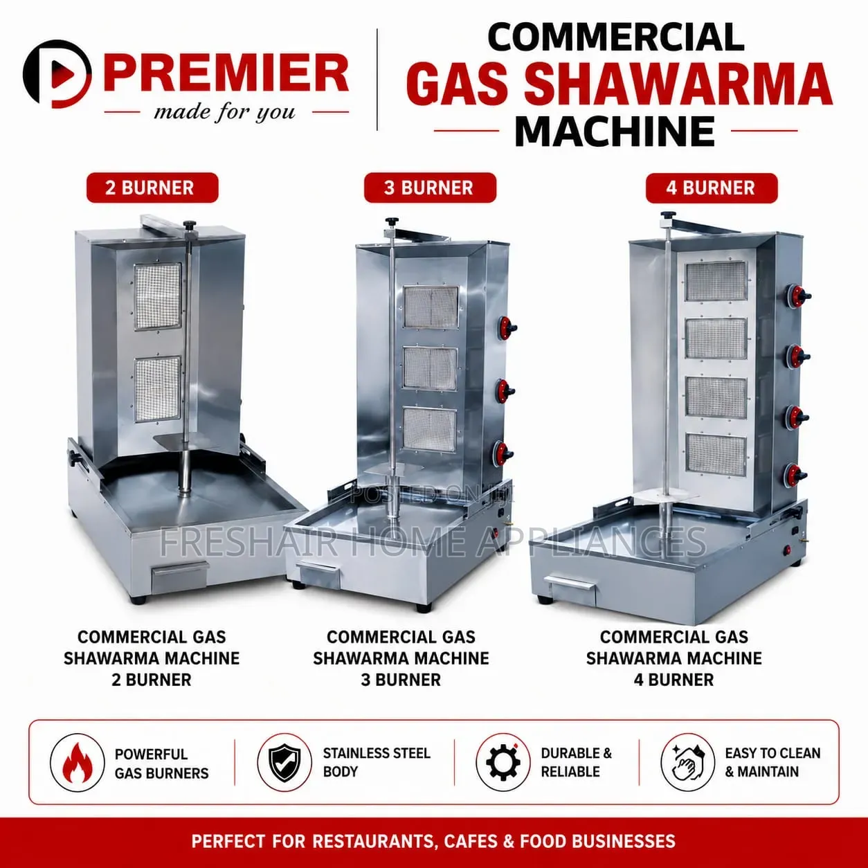 Premium Commercial Gas Shawarma