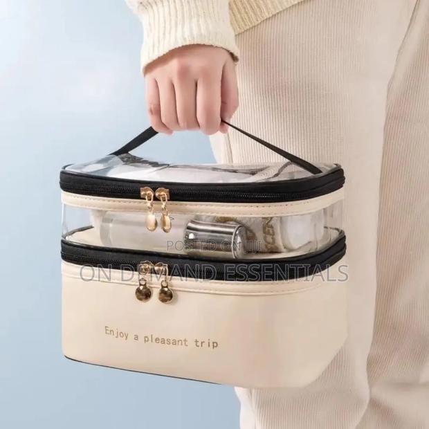 Double Layer PVC Cosmetic Bag - thumbnail 5