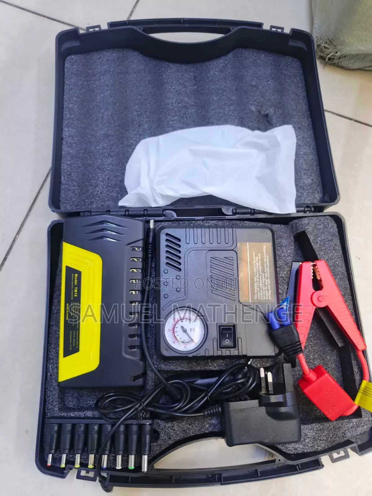 Emergency Car Compressor – Portable Battery Booster Power Supply