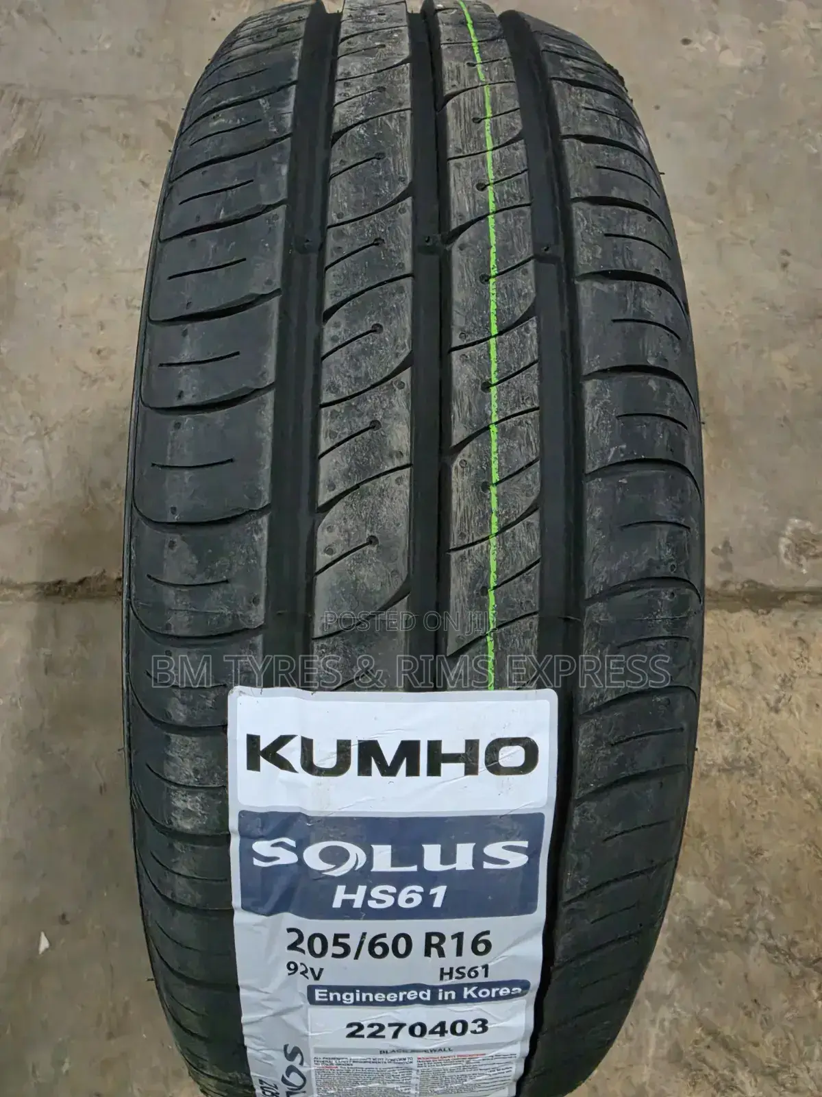 205 /60 R16 Khumo Tires (Solus) Korea.