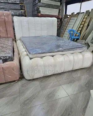 5x6 Cream Bubble Tufted Bed Frame: Pay on Delivery