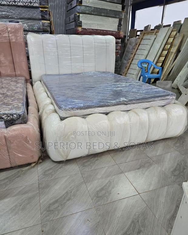 5x6 Cream Bubble Tufted Bed Frame: Pay on Delivery - thumbnail 2