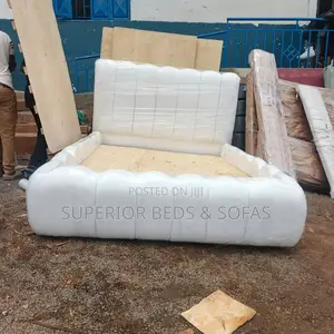 5x6 White Tufted Bubble Bed: Free Delivery