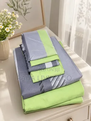 7×8 Soft Cotton Fitted Bedsheet Set | 6pc Bedding Se