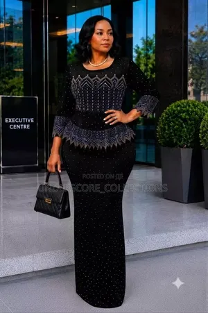 Rhinestoned Peplum Dresses