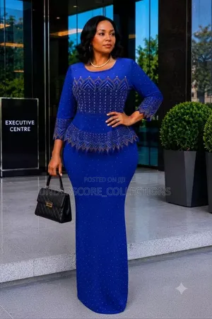 Rhinestoned Peplum Dresses
