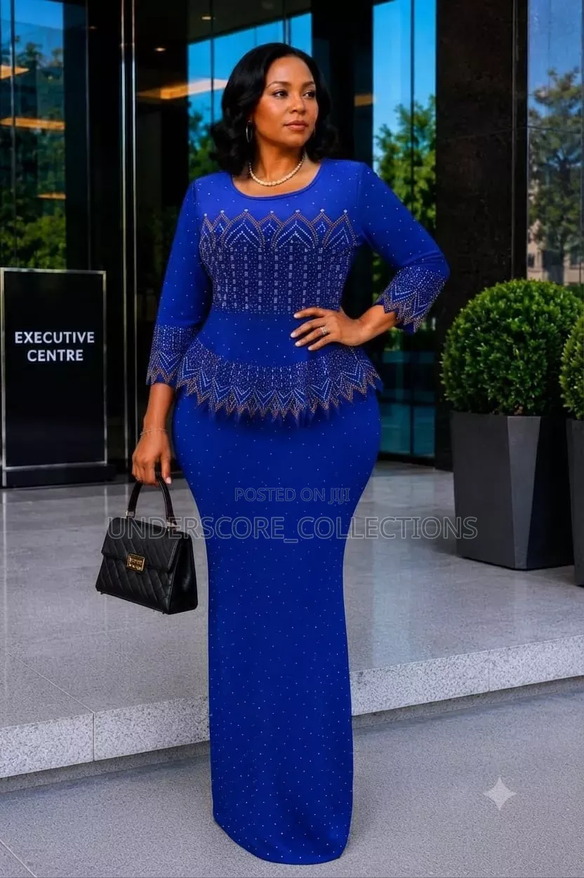 Rhinestoned Peplum Dresses