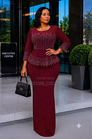 Rhinestoned Peplum Dresses