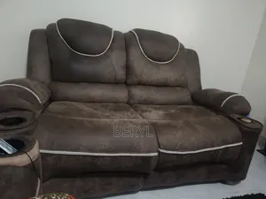 5-Seater Recliner Sofa Set – Brown – Excellent Condition