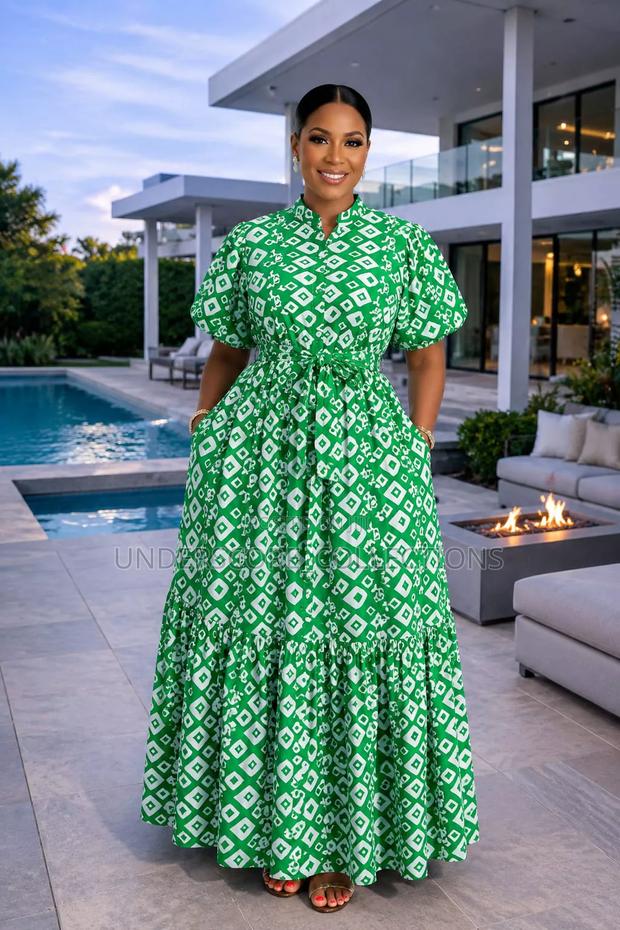 Chain Printed Maxi Dresses - main view