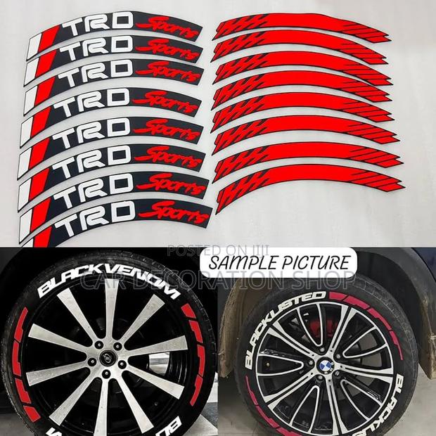 TRD Customized Permaorubber Stickers With Racing Stripes Cents Design - main view