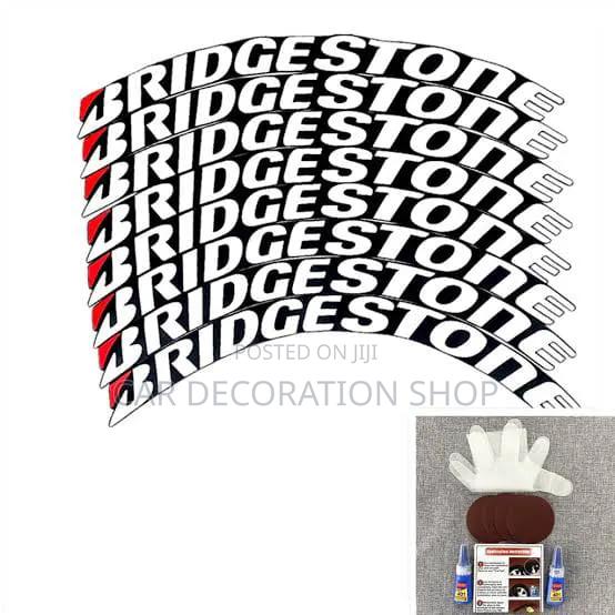 Bridgestone Raised Lettering Tire Kits Stickers Adds Motorsport Look