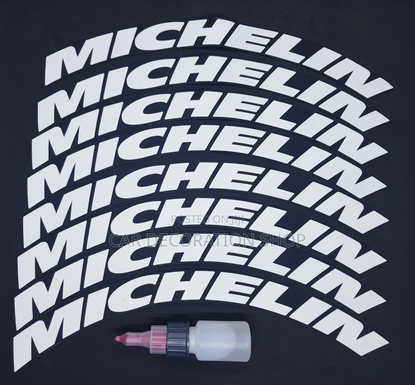 8letters Set Michelin Waterproof Dirt Resistant Tire Stickers