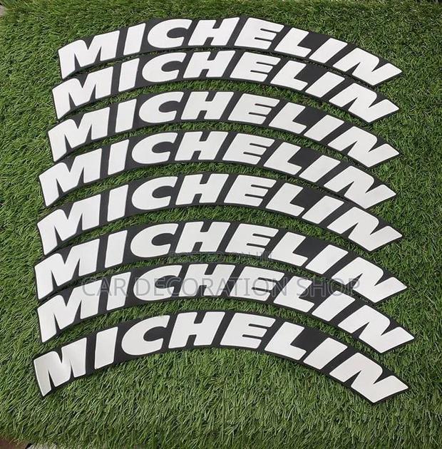 8letters Set Michelin Waterproof Dirt Resistant Tire Stickers - thumbnail 2