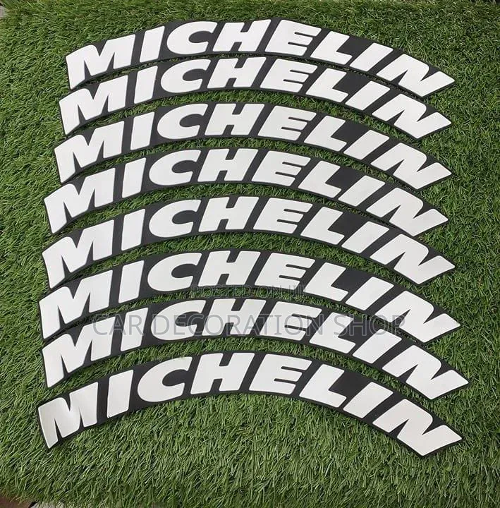 8letters Set Michelin Waterproof Dirt Resistant Tire Stickers