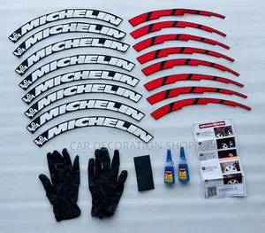 Michelin Tire Stickers 2 for Each Tire With Glue,gloves,sand Paper