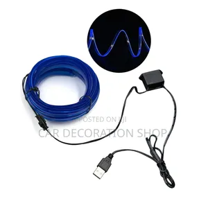 USB Powered 5mtr Flexible EL Wire Dashboard Gap Neon Strip Light