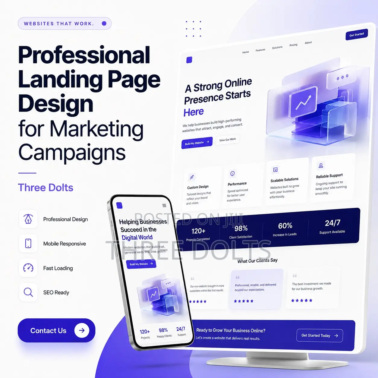 Professional Landing Page Design for Marketing Campaigns
