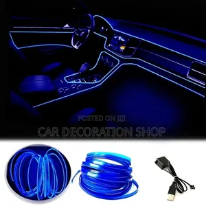 5mtr Blue USB El Wire Led Strip for Dashboard Glowing Neon Trim