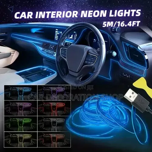 Car Interior 5mtr Blue Accent Wire Led Strip Light