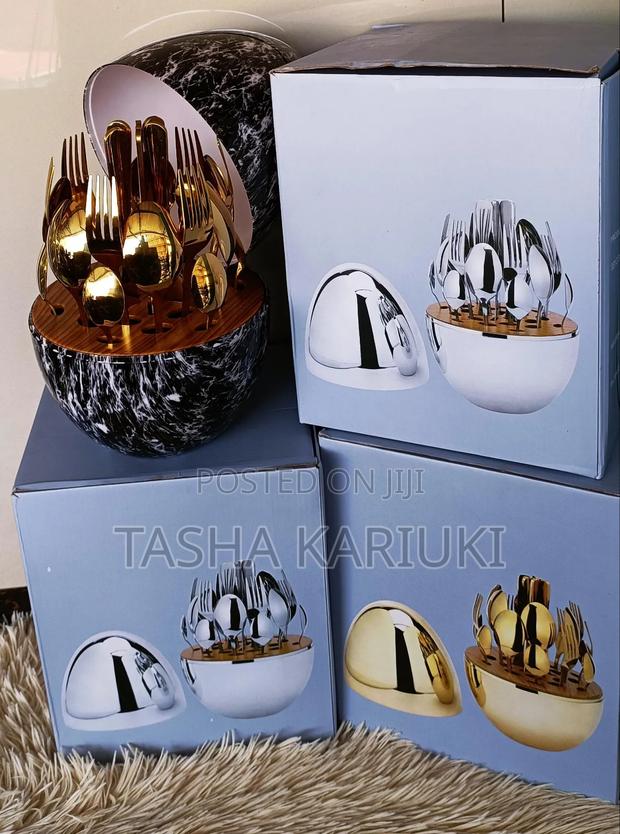 24pcs Cutlery Egg Shaped Set - main view