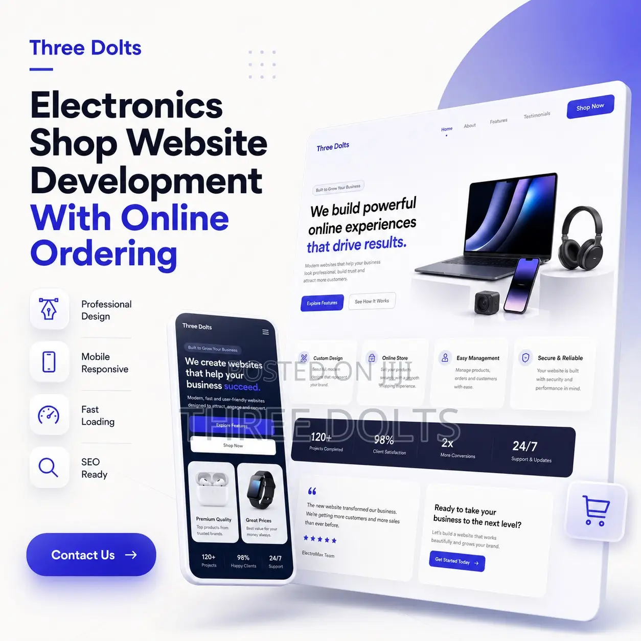 Electronics Shop Website Development With Online Ordering