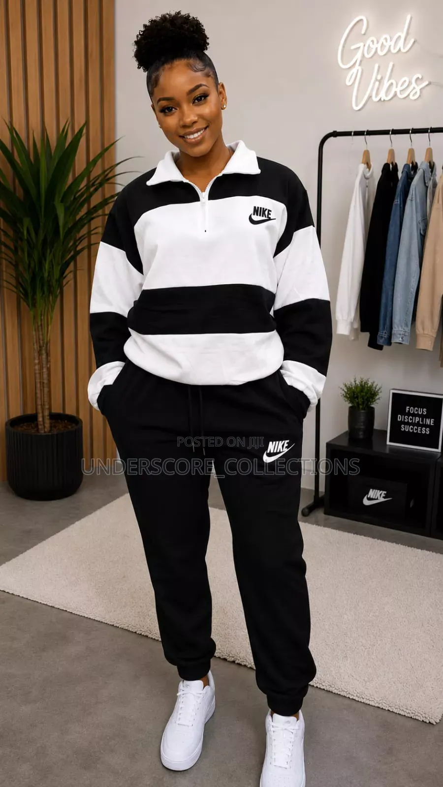 Striped Two Piece Polo Set