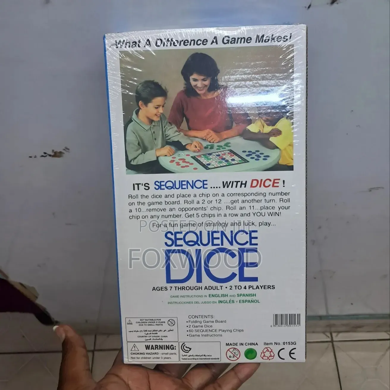 Sequence Dice Board Game